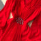 Flared Sleeve Rhinestone Studded Dress