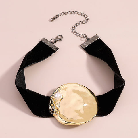 Metallic Velvet Necklace&Bracelet&Earrings