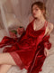 Premium Velvet Slip Dress&Robe