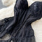 Sexy Lace Patchwork Black Slip Dress
