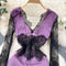 Black Lace Patchwork Fishtail Dress