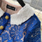 Hollowed Embroidery Doll Collar Lace Dress