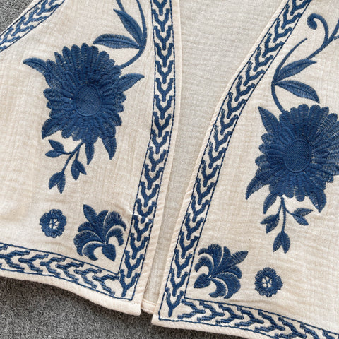 Ethnic Style Embroidery Sleeveless Cardigan