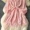 Furry Tassel Sequined Patchwork Dress