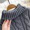 High-neck Twist Sweater&Stretchy Skirt 2Pcs