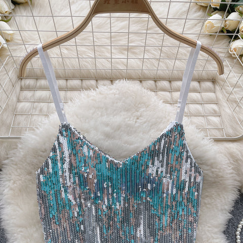 Party Shiny Sequin Camisole Top