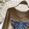 Vintage Distressed Butterfly Pattern Knitwear