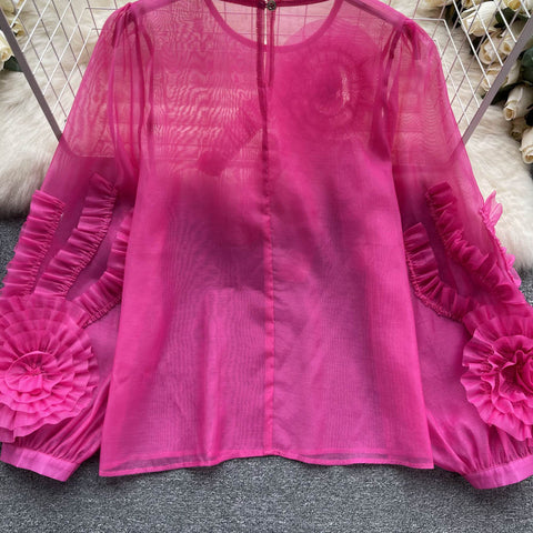 Sweetie 3d Floral Chiffon Top