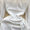 Mid-sleeve Lace Patchwork White Dress