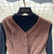 Corduroy Dress&Bottoming Sweater 2Pcs