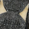 Crew Neck Rhinestone Studded Mesh Dress