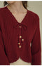 Red Knitted Cardigan & Embroidered Dress