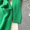 Long Cardigan&Halter Dress Knitted 2Pcs