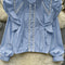 Cutie Ruffled Solid Color Blouse