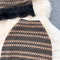 Striped Vest&Skirt Tassel 2Pcs