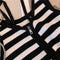 Black&White Striped Zip Camisole