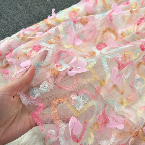 Fairy Butterfly Floral Mesh Skirt