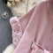 Lace-up Furry Trim Poncho Coat