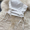 Pleated Vest&Split Denim Skirt 2Pcs Set