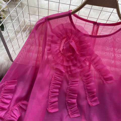 Sweetie 3d Floral Chiffon Top