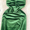 Rhinestone Studded Suede Slip Dress