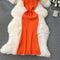 Furry Edge Knitted Slip Dress