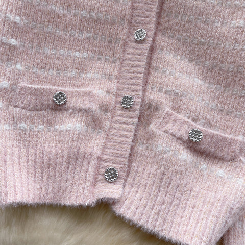 Striped Delicate Knitted Cardigan