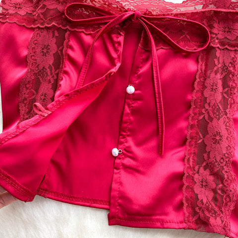 High-end Lace Camisole&Shorts Lingerie 2Pcs