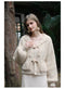 Creamy White Toggle Button Hooded Cardigan