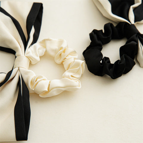 Color Blocking Large Bow Hair Ties