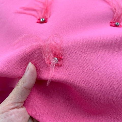 Studded Tassel Round-neck Dress