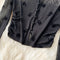 Printed Cardigan & Slip Dress Black 2Pcs