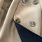 Blazer Collar Knee-length Trench Coat