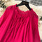 Oversized Solid Color Ruffled Dress