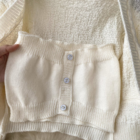 Cardigan&Camisole&Shorts Knitted 3Pcs