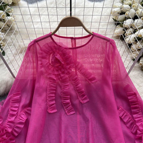 Sweetie 3d Floral Chiffon Top