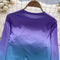 Gradient Color Bottoming Long-sleeve Shirt
