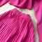 V-neck Knitwear&Pleated Skirt 2Pcs Set