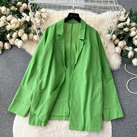 Jacket&Camisole&Shorts Solid Color 3Pcs