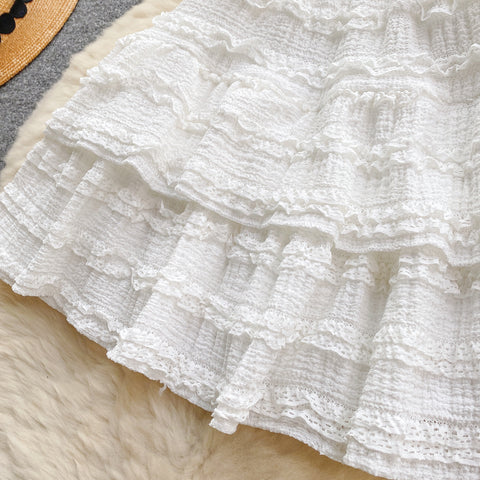 Camisole&Ruffled Skirt Lace 2Pcs