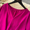 Solid Color V-neck Loose Dress