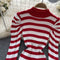 Color Blocking Striped Bottoming Knitwear
