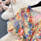 Mori Flared Sleeve Floral Chiffon Dress