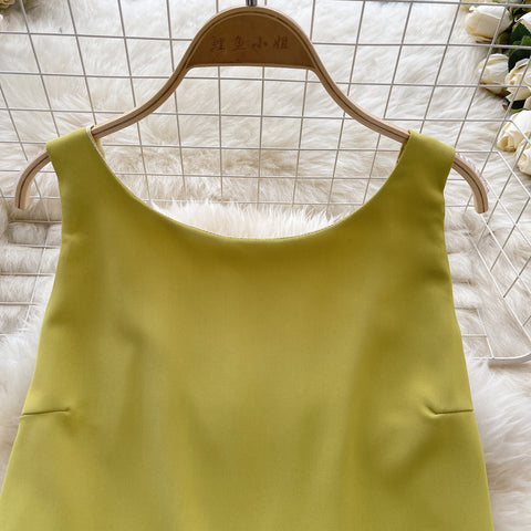 Niche Colorful V-neck Sleeveless Top