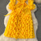 Irregular Design 3d Ruffled Dress
