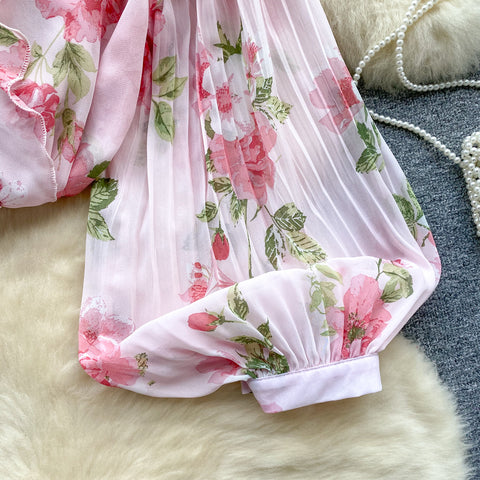 Sweetie Ruffled Chiffon Floral Top