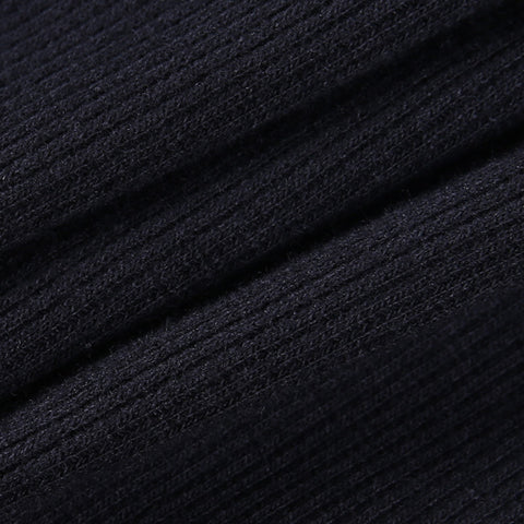 Simple Design High-cut Knitted Sports Pants