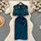 Elegant Lace Neckline Patchwork Dress