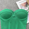 Solid Color Padded Strapless Top