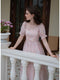 Pink Beaded Print Dress